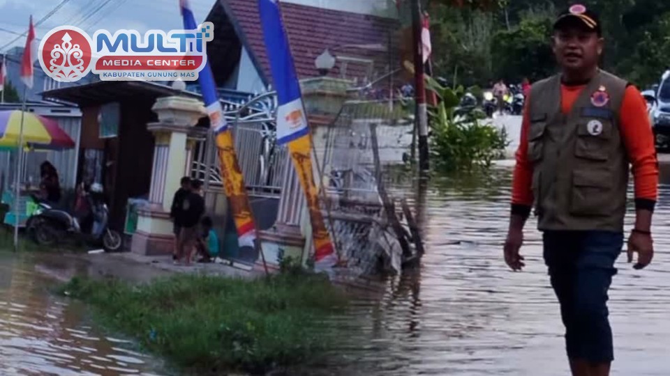 BPBD Gumas Imbau Warga Bantaran Sungai Kahayan Siap Siaga dalam menghadapi Banjir