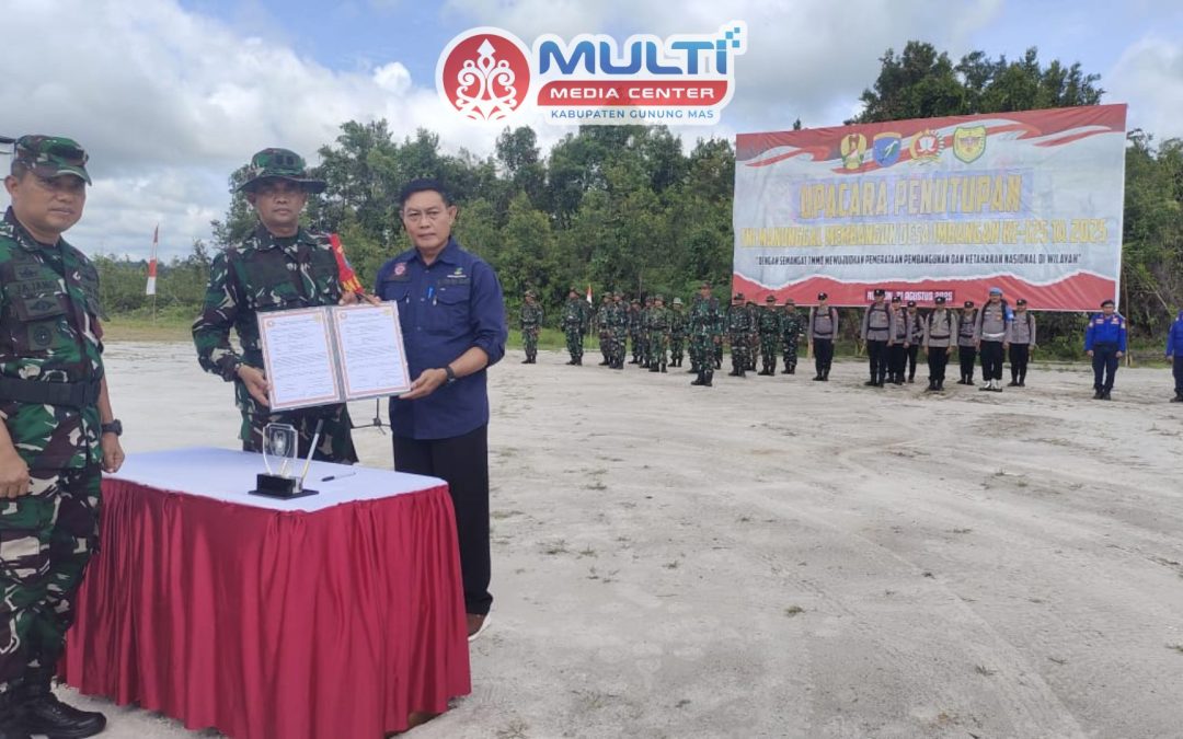 Pemkab Gunung Mas Hadir dalam Penutupan TMMD Imbangan ke-125 di Desa Karya Bhakti