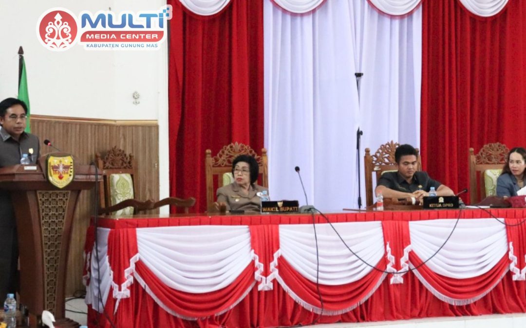 Wabup Gunung Mas Ikuti Rapat Paripurna Pandangan Umum Fraksi-fraksi atas Raperda Perubahan APBD 2025