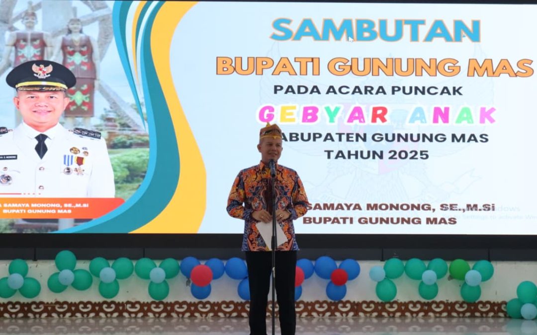 Bupati Gunung Mas Hadiri Acara Lomba Gebyar Anak Kabupaten Tahun 2025