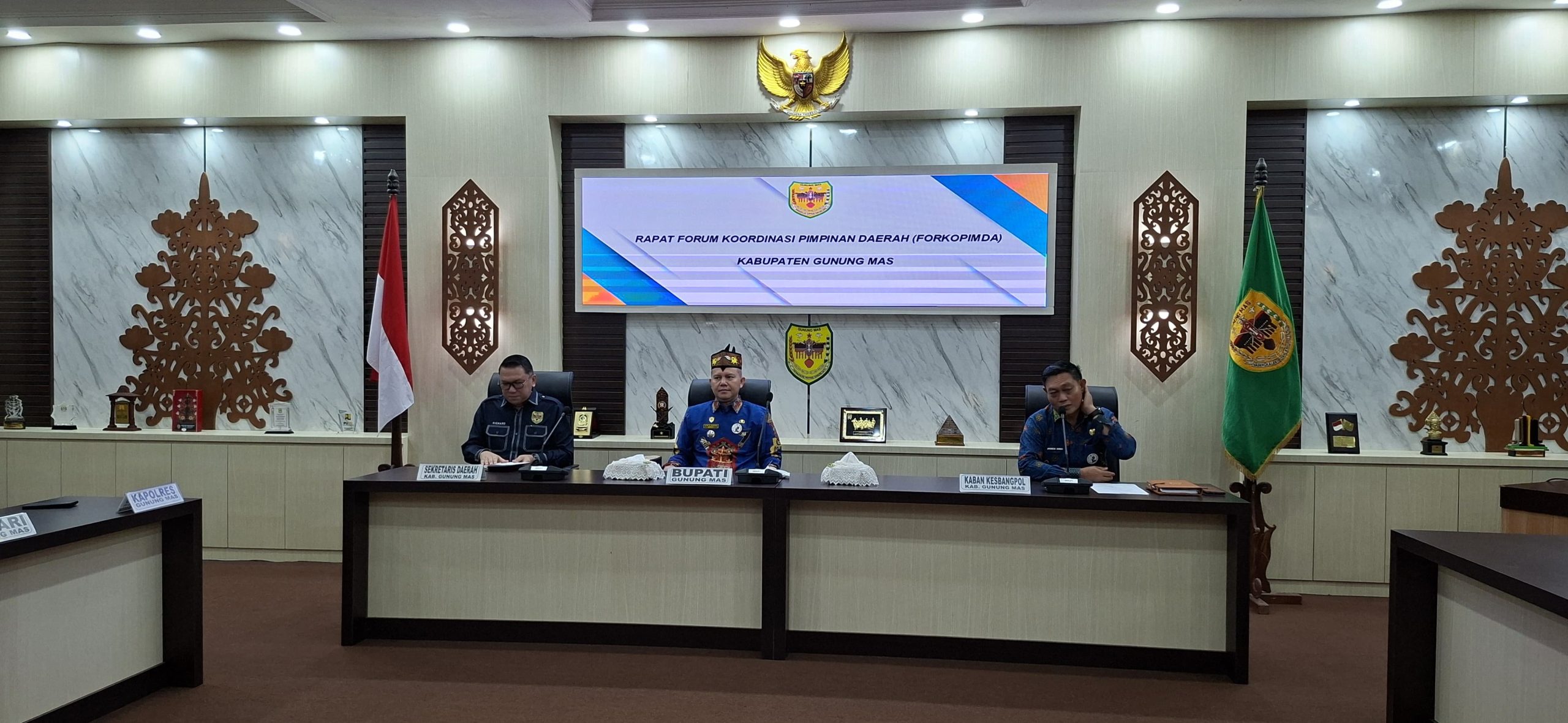 Bupati Gunung Mas Pimpin Rapat Persiapan Idul Fitri, Bahas Pula Izin Pertambangan Rakyat